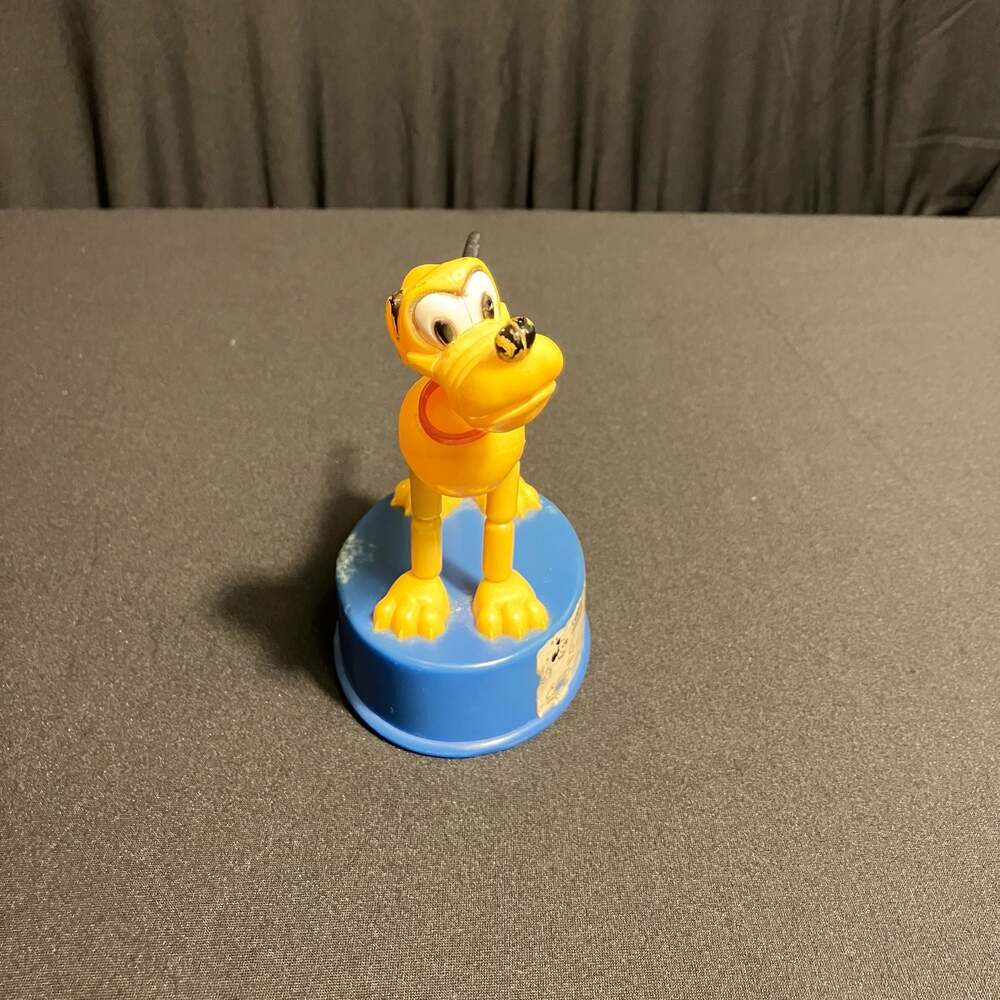 Vintage 1975 Disney Pluto Maxi Push-Up Puppet Toy by Gabriel